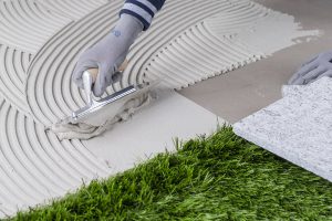Mapei Keraquick grout application